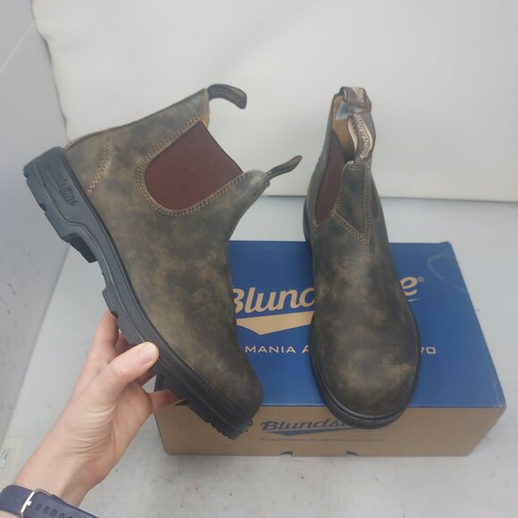 Blundstone MENS Chelsea Rustic Brown Boot - Picture 1 of 9